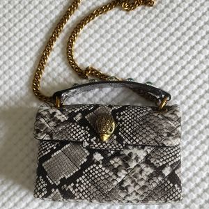 Kurt Geiger evening bag snake print